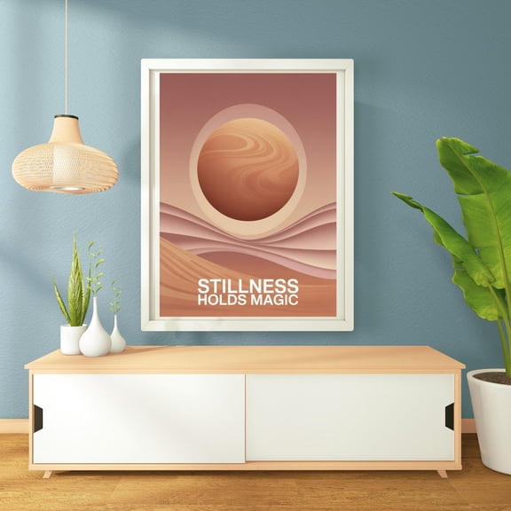 Abstract Sunset Poster, Boho Zen Quote, Earthy Tones A2,A4 Sizes, 16x24 UNFRAMED