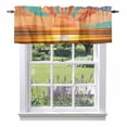 thumbnail image 1 of Abstract Sunset Valance Curtain for Windows Seaside Orange Landscape Vintage Collage Rod Pocket Curtain Valances Short Window Treatments Panels for Kitchen Bathroom Laundry Room Basement 56 x 16 Inch, 1 of 9