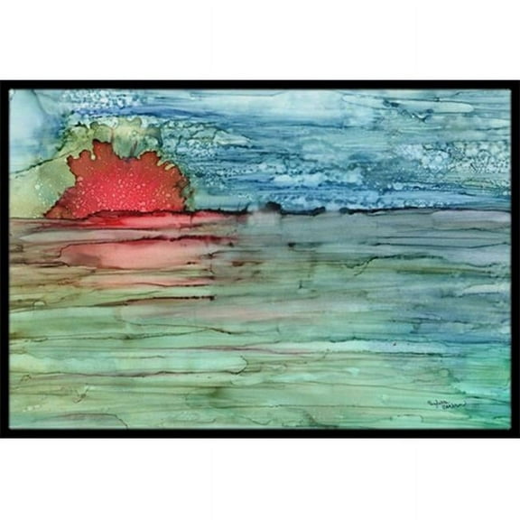 Abstract Sunset on the Water Indoor or Outdoor Mat- 18 x 27 in.