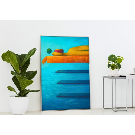 Abstract Surreal : Modern Geometric Wall Art, Unframed Canvas Size 8x12