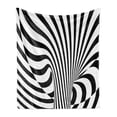 thumbnail image 1 of Abstract Surreal Soft Flannel Fleece Blanket, Optical Illusion Stripes Monochrome Spiral Wirlpool Like Artwork, Cozy Plush for Indoor and Outdoor Use, 50" x 70", Charcoal Grey White, by Ambesonne, 1 of 5