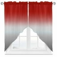 thumbnail image 1 of Abstract Swag Curtain Valance for Windows, Red Grey Gradient Modern Art Window Treatments Short Swag Topper for Kitchen Windows Bathroom Bedroom, 36"x36", 1 of 8