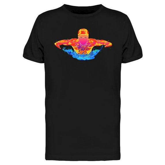 Abstract Swimmer T-Shirt Men -Image by Shutterstock, Male XX-Large