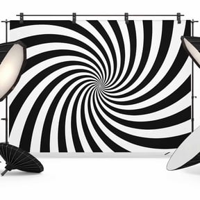Abstract Swirl Lines Photography Backdrop 7x5FT, 3D Black White Minimalist Dynamic Swirl Lines Photo Backdrops, Background for Photography Studio Photo Studio Background, Back Drop for Photoshoot