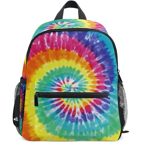Abstract Swirl Tie Dye Rainbow Backpack Daypack Bookbag Schoolbag