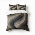 thumbnail image 1 of Abstract Swirling Beige Grey Art Bedding Set 3 Pcs Soft Microfiber Quilt Cover For Bedroom Decor, Comforter Cover With 2 Pillowcase, 1 of 5