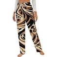 thumbnail image 1 of Abstract Swirling Leopard Print Pattern Winter Female Pants Flannel High Waist Women Pants Lady Warm Straight Leg Plush Trousers, 1 of 7