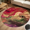 thumbnail image 1 of Abstract Swirling Paint Colorscape Round Carpet Living Room Bedroom Home Decoration Coffee Table Mat Lounge Rug Chair Mats, 1 of 5