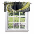 Abstract Swirling Vortex Valances for Windows, Yellow Gray Spiral Lines ...