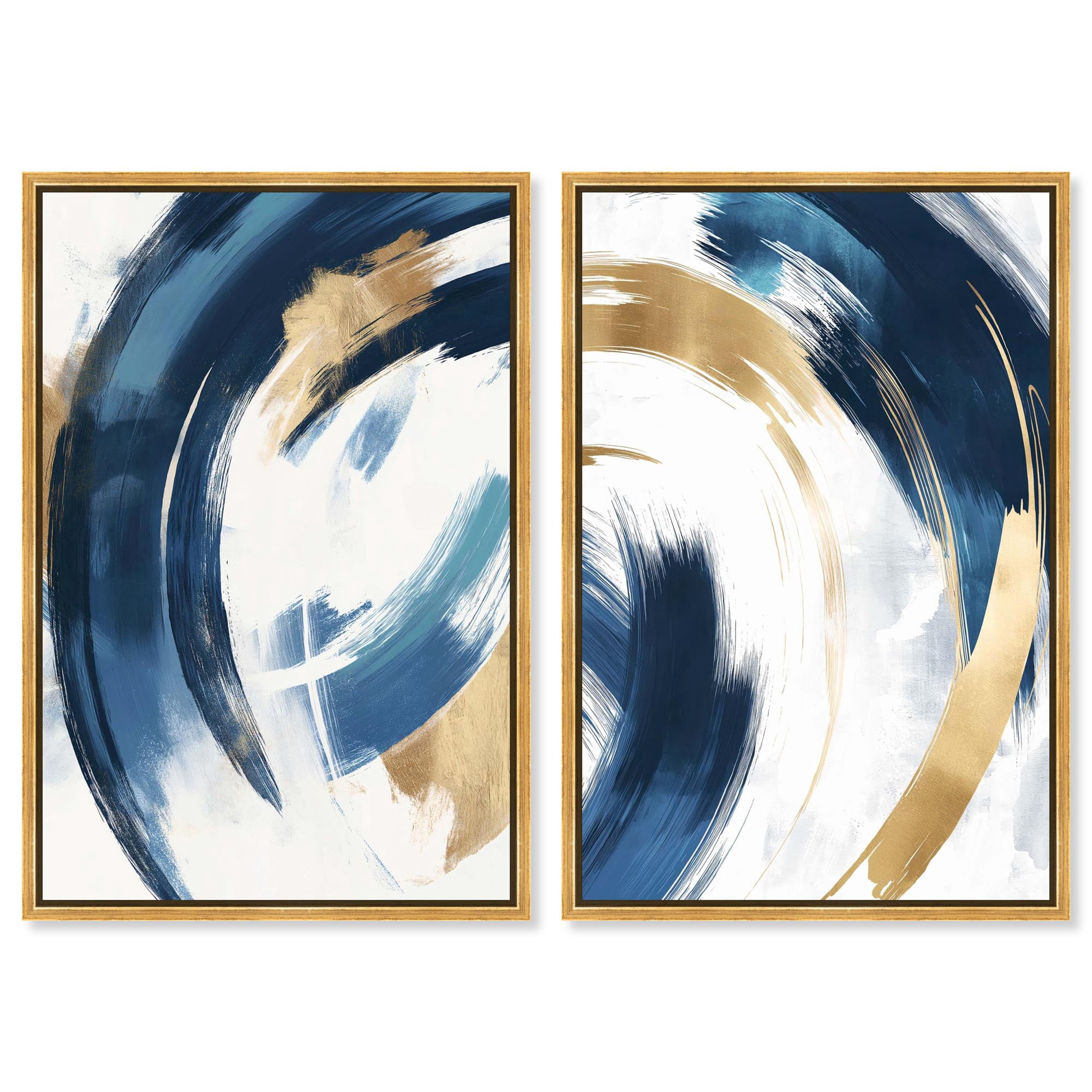 Abstract Symphony Duo Canvas Print Modern Wall Decor Set by Art Remedy ...