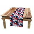 thumbnail image 1 of Abstract Table Runner, Geometric Grunge Bold Stripes with Brushstrokes Motif, Dining Room Kitchen Rectangular Runner, 3 Sizes, by Ambesonne, 1 of 2