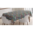 thumbnail image 1 of Abstract Tablecloth, Circular Egg Like Shapes in Various Size and Colors Modern Illustration, Rectangle Satin Table Cover Accent for Dining Room and Kitchen, 60" X 90", Multicolor, by Ambesonne, 1 of 2