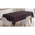 thumbnail image 1 of Abstract Tablecloth, Geometric Circles Linked Oval Balls Retro Contemporary Creative Art, Rectangle Satin Table Cover for Dining Room and Kitchen, 60" X 90", Charcoal Grey and Pink, by Ambesonne, 1 of 2