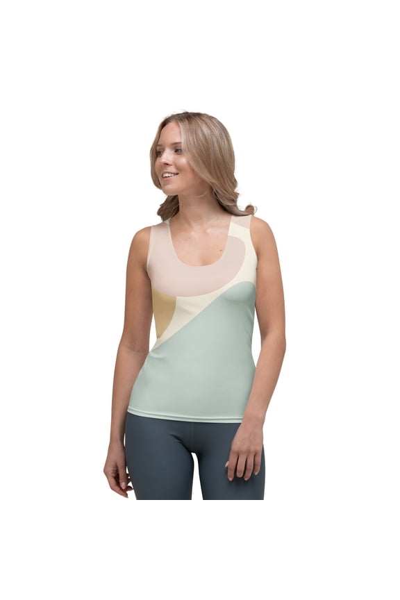 Women Poly Span Tank Top with Abstract Print Design 42