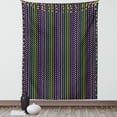 thumbnail image 1 of Abstract Tapestry, Curved Stripes with Rainbow Colors on a Dark Toned Background Modern Art Design, Wall Hanging for Bedroom Living Room Dorm Decor, 60W X 80L Inches, Multicolor, by Ambesonne, 1 of 2