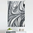 thumbnail image 1 of Abstract Tapestry, Mix of White and Black Hallucinatory and Surreal Liquid Marble Graphic Art, Fabric Wall Hanging Decor for Bedroom Living Room Dorm, 5 Sizes, Grey, by Ambesonne, 1 of 1