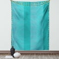 thumbnail image 1 of Abstract Tapestry, Abstract Stripes Pattern Digital Image in Different Style Print, Wall Hanging for Bedroom Living Room Dorm Decor, 40W X 60L Inches, Pale Blue and Kelly Green, by Ambesonne, 1 of 5