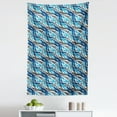 thumbnail image 1 of Abstract Tapestry, Surreal Expressionism Inspired Image Modern Art Stripes Swirls Waves Trippy, Fabric Wall Hanging Decor for Bedroom Living Room Dorm, 5 Sizes, Grey Blue White, by Ambesonne, 1 of 1