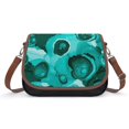thumbnail image 1 of Abstract Teal Marble Print Vintage Crossbody Bag For Women Medium Leather Hobo Bags Shoulder Bag Classic City Leather Satchels, 1 of 8