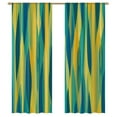 thumbnail image 1 of Abstract Teal Yellow Design Pattern Modern Tulle Window Curtains for Living Room Luxury Bedroom Kitchen Curtains, 1 of 5