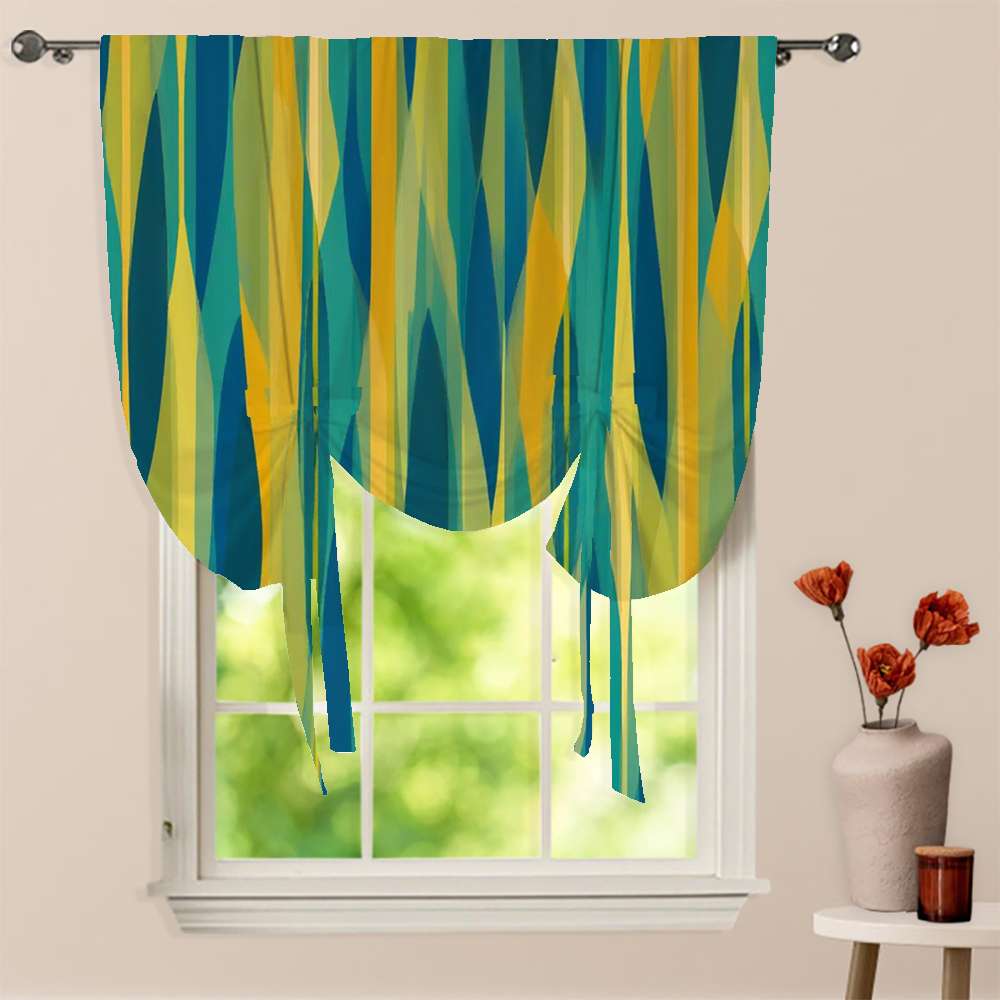 Teal And Yellow Curtains