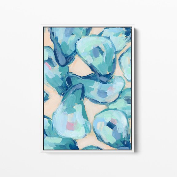 Abstract Texture Art Navy Grey And White Brushstrokes Wall Decor, Unframed Paper Print