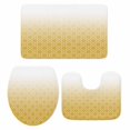 thumbnail image 1 of Abstract Texture Bathroom Rugs Set Classic Yellow Gradient Line Non Slip Absorbent Soft Bath Mats 3 Piece Set with Bathroom Rug, U-Shaped Floor Mat, Toilet Seat Cover Large Size, 1 of 9