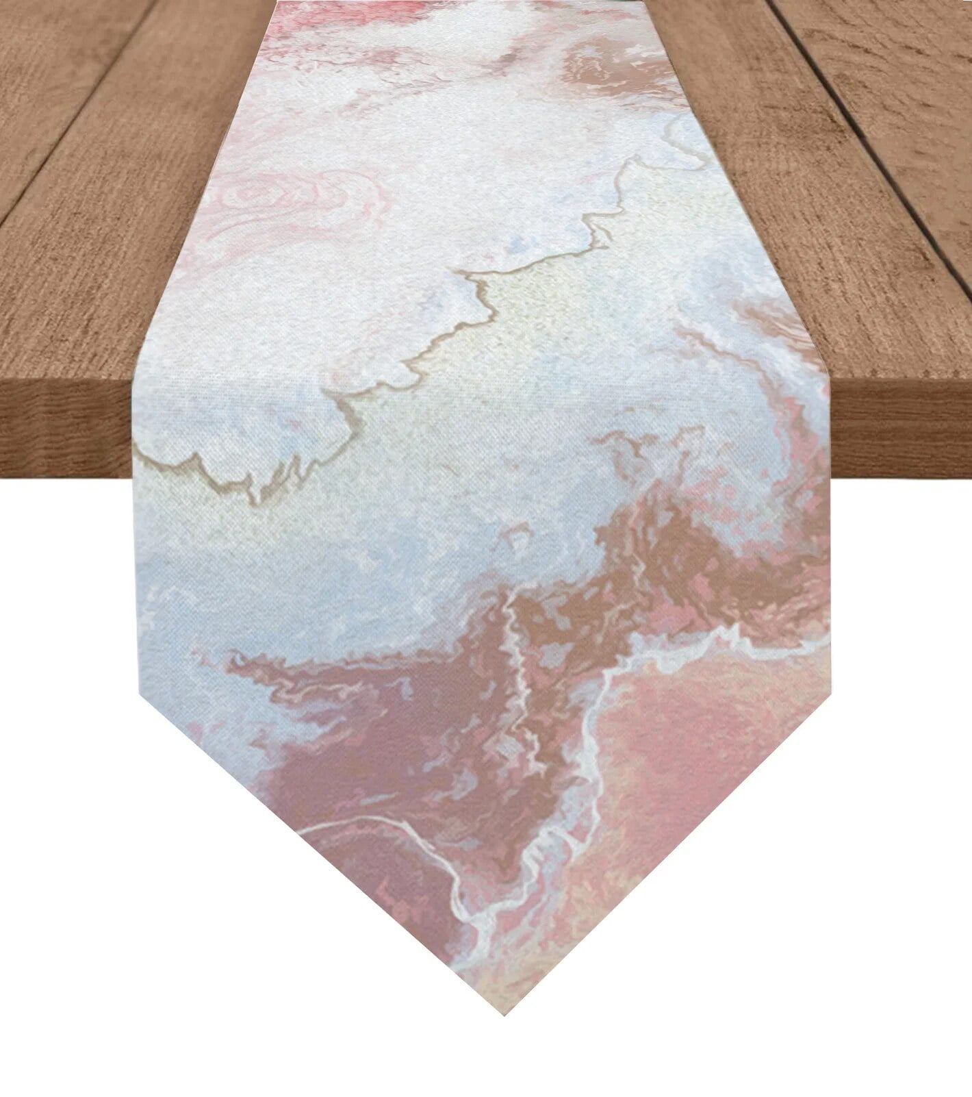 Abstract Texture Gradient Marble Modern Home Kitchen Dining Tablecloths