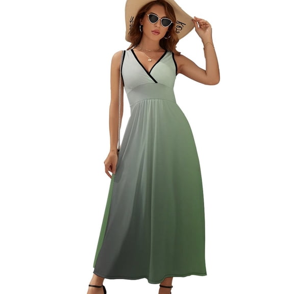Abstract Texture Green Grey Gradient Sleeveless Dress Summer Women Clothes Dress for Pregnant Women Dresses