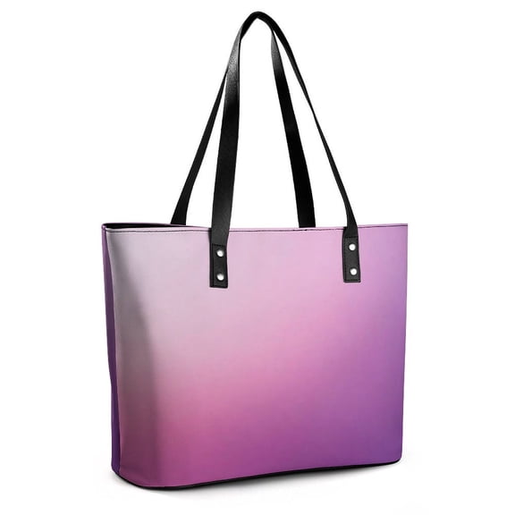 Abstract Texture Pink Purple Gradient Woman Leather Handbags Large Tote Bag Fashion Portable Handbags With Zipper