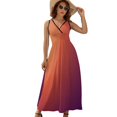 thumbnail image 1 of Abstract Texture Purple Orange Gradient Sleeveless Dress Dresses Women Summer Evening Dresses Ladies Bohemia Long Dresses, 1 of 9