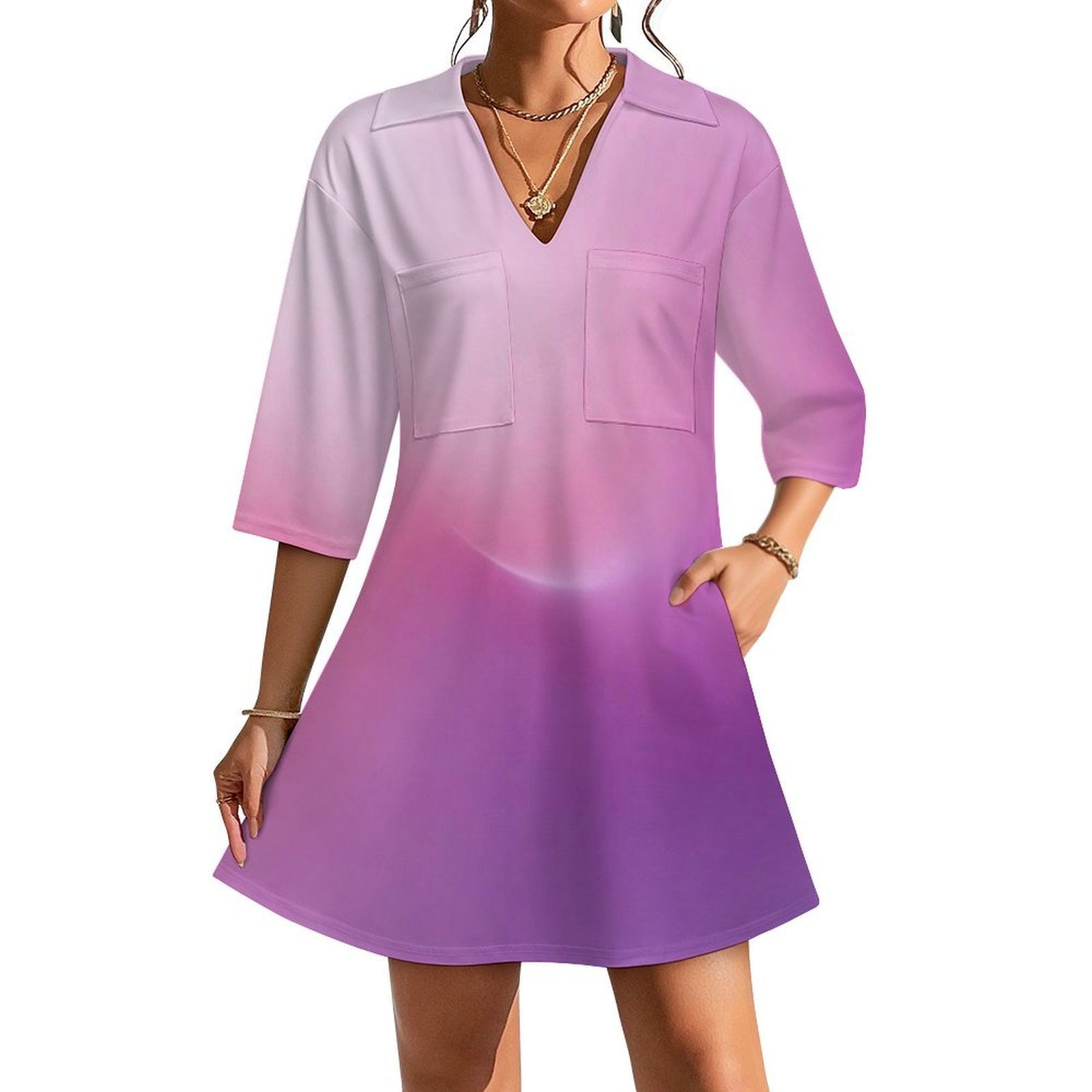 Pink Women Dress S1009 main image 1