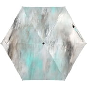 Abstract Textured Painting Umbrellas for Sun Auto Open Close UV50+ Waterproof 5-Fold Compact Fiberglass Frame