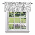 thumbnail image 1 of Abstract Theme Valance Curtain Blue Modern Simple Character Line Window Valances Rod Pocket Short Curtains Window Treatments for Kitchen Bedroom Bathroom Laundry 60" x 18", 1 of 9