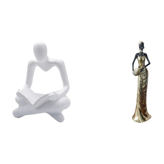 Abstract Thinker Figurine Art Sculpture Craft Resin Material Nordic Design for Bedroom Desk Cabinet Decoration