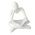 thumbnail image 1 of Abstract Thinker Statue Tabletop Decorative Sculpture for Decor White, 1 of 7