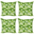thumbnail image 1 of Ambesonne Abstract Throw Pillow Cover 4 Pack, Circular Rounded Eco, 18", Hunter Green White, 1 of 2