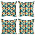 thumbnail image 1 of Ambesonne Abstract Throw Pillow Cover 4 Pack, Colorful Fractal, 24", Multicolor, 1 of 2