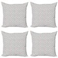 thumbnail image 1 of Abstract Throw Pillow Cushion Case Pack of 4, Contemporary and Colorful Pattern of Scribbled Round Blots on Plain Backdrop, Modern Accent Double-Sided Print, 4 Sizes, White Multicolor, by Ambesonne, 1 of 2