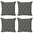 thumbnail image 1 of Abstract Throw Pillow Cushion Case Pack of 4, Doodle Inspired Quirky Pattern with Dots and Flourish Shapes, Modern Accent Double-Sided Print, 4 Sizes, Multicolor, by Ambesonne, 1 of 2