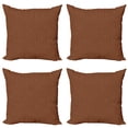 thumbnail image 1 of Ambesonne Abstract Throw Pillow Cover 4 Pack, Circular Shapes in Squares, 20", Redwood White Almond, 1 of 2