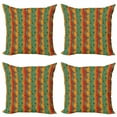 thumbnail image 1 of Ambesonne Abstract Throw Pillow Cover 4 Pack, Wavy Vertical Lines Retro, 16", Multicolor, 1 of 2