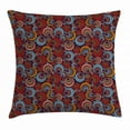thumbnail image 1 of Abstract Throw Pillow Cushion Cover, Circular Spiral Oval Geometric Round Figures Elegance Swirls Retro Artsy Graphic, Decorative Square Accent Pillow Case, 16 X 16 Inches, Multicolor, by Ambesonne, 1 of 2