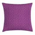 thumbnail image 1 of Abstract Throw Pillow Cushion Cover, Different Size Circles Background Designed with Circular Shape Dashed Lines, Decorative Square Accent Pillow Case, 24 X 24 Inches, Purple and Salmon, by Ambesonne, 1 of 2
