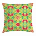 thumbnail image 1 of Abstract Throw Pillow Cushion Cover, Fractal Mosaic Diagonal Digital Cubes Hexagon Forms Hipster Kaleidoscope Print, Decorative Square Accent Pillow Case, 24 X 24 Inches, Multicolor, by Ambesonne, 1 of 2