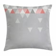thumbnail image 1 of Abstract Throw Pillow Cushion Cover, Geometric Triangles Polygonal Style Modern Symmetric Forms Art Pattern, Decorative Square Accent Pillow Case, 24 X 24 Inches, Grey Coral Light Pink, by Ambesonne, 1 of 2