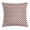 thumbnail image 1 of Abstract Throw Pillow Cushion Cover, Graphic Tile Multiple Triangle Elements Interlaced and Overlapped to Each Other, Decorative Square Accent Pillow Case, 16 X 16 Inches, Purple Cream, by Ambesonne, 1 of 2