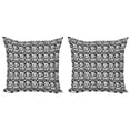thumbnail image 1 of Ambesonne Abstract Throw Pillow Cover 2 Pack, Asymmetric Greyscale, 24", Black Grey White, 1 of 2