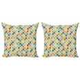 thumbnail image 1 of Ambesonne Abstract Throw Pillow Cover 2 Pack, Colorful Large Drops, 18", Multicolor, 1 of 2