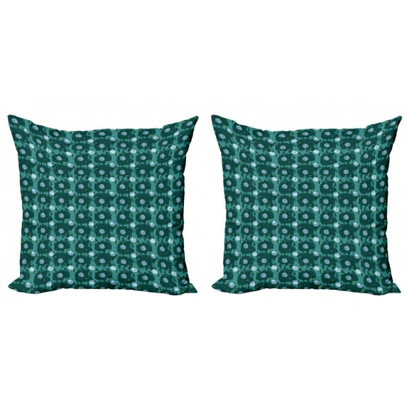 Abstract Throw Pillow Cushion Cover Pack of 2, Colorful Pattern with Circle Shapes Paint Smears Background Watercolor Effect, Zippered Double-Side Digital Print, 4 Sizes, Multicolor, by Ambesonne
